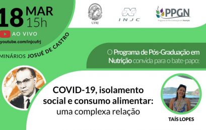 Seminário: “COVID-19, isolamento social e consumo alimentar: uma complexa relação”